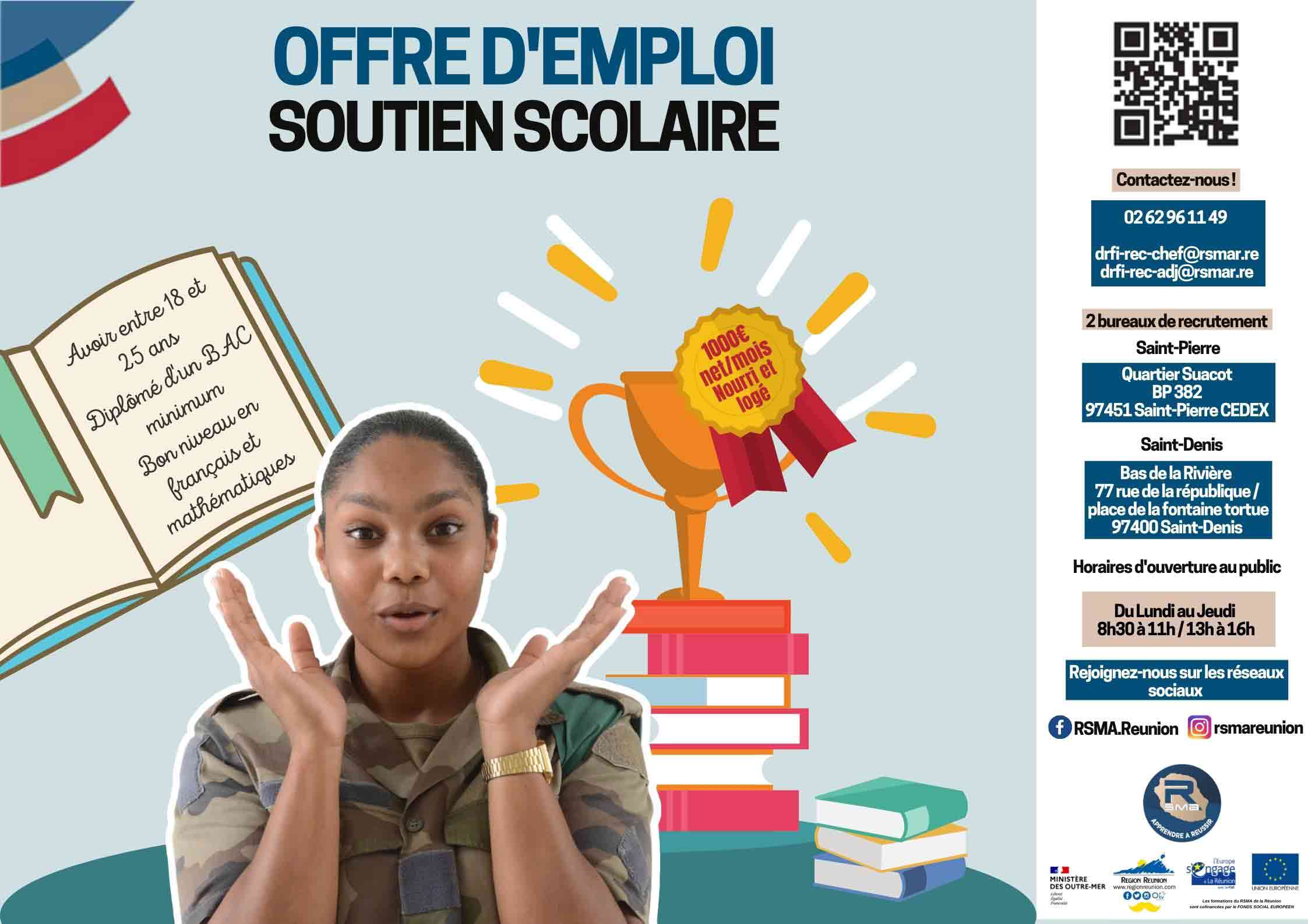 Offre d'emploi soutien scolaire