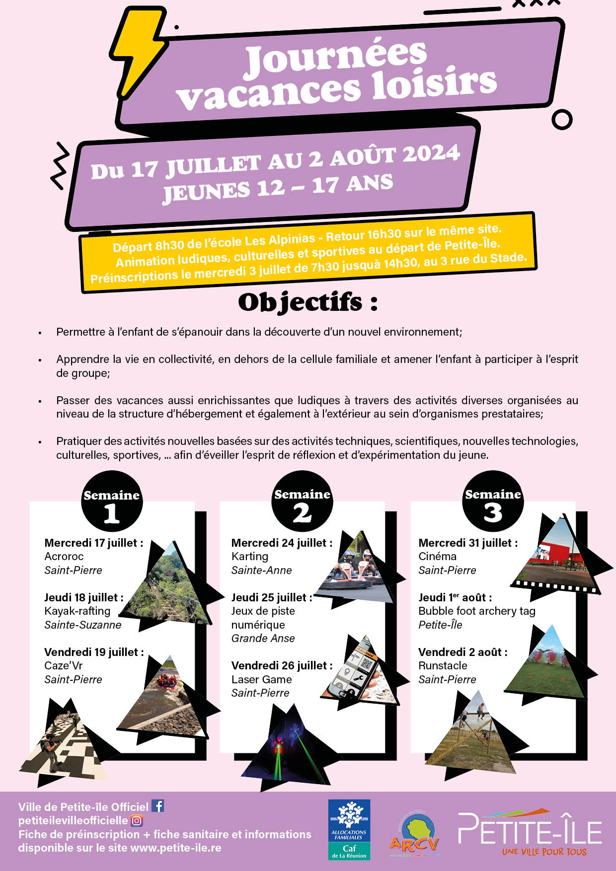 Flyer journée vacances loisirs juillet août 2024