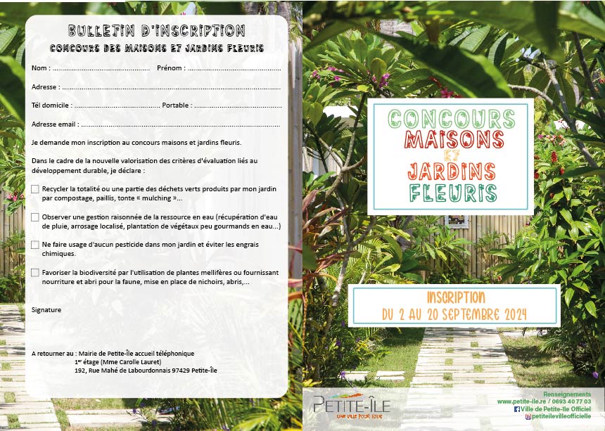 Flyer concours maisons et jardins fleuris - recto