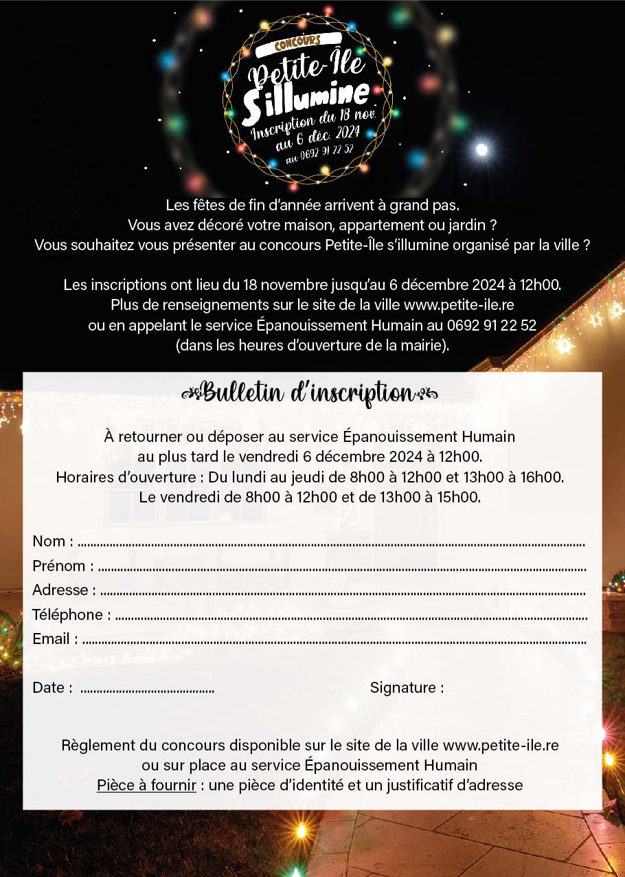 Flyer concours Petite-Île s'illumine - verso