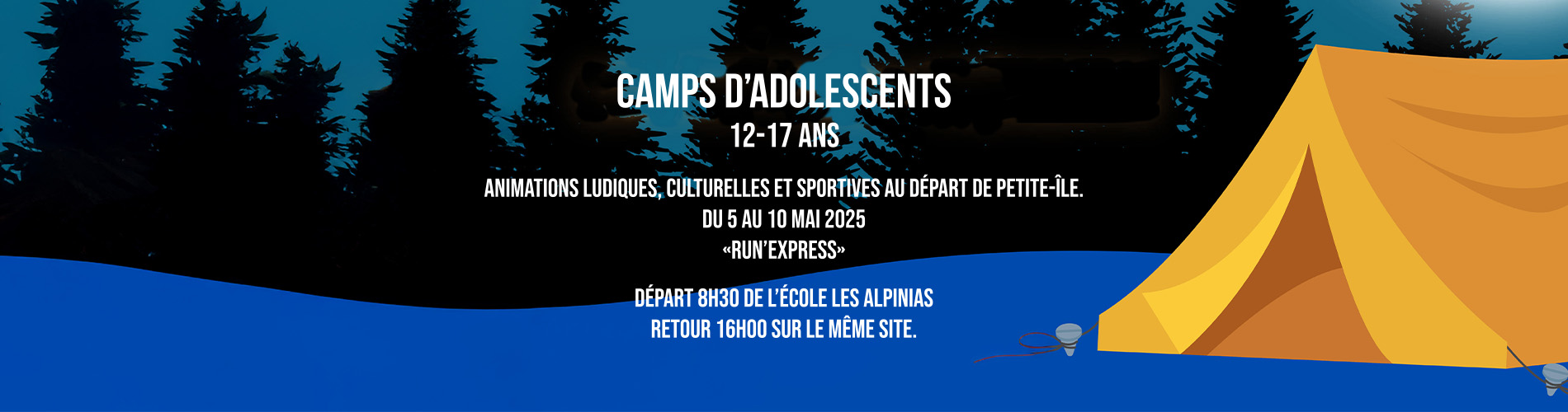 Bandeau camp d'ados