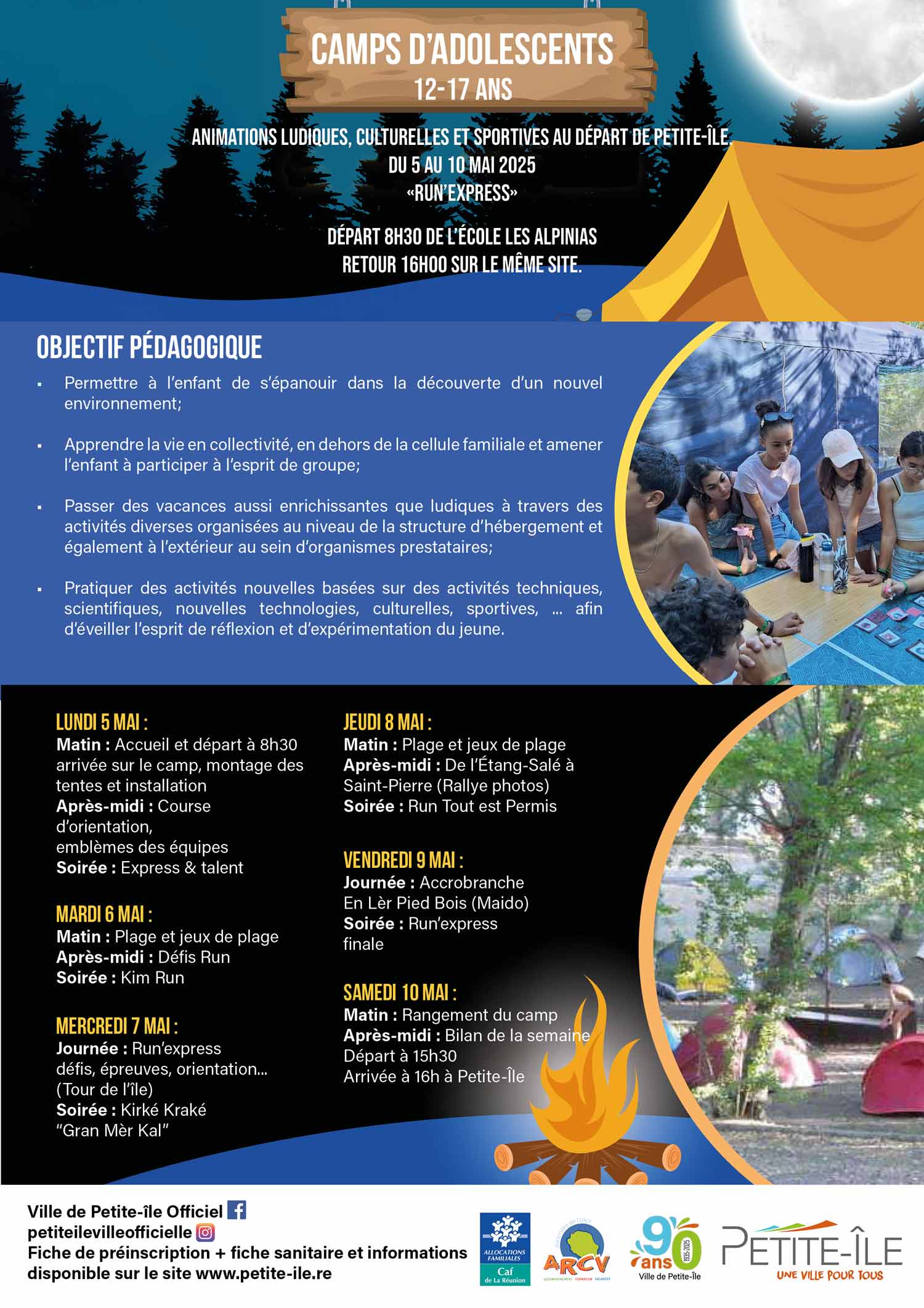 Flyer camp d'ados