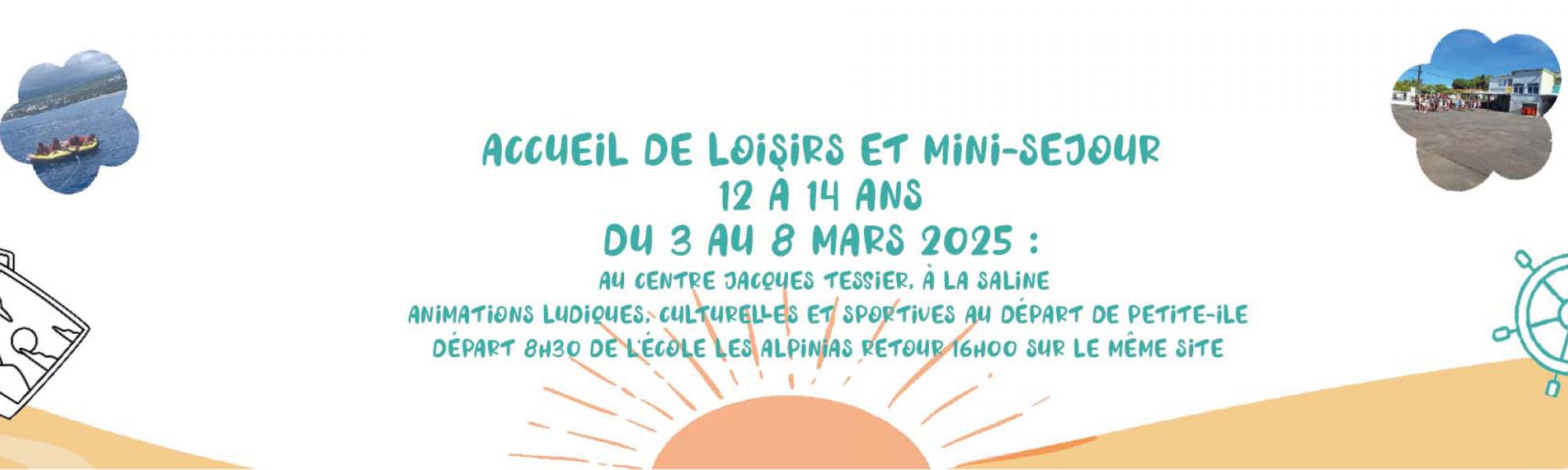 Bandeau accueil de loisirs et mini séjour 
