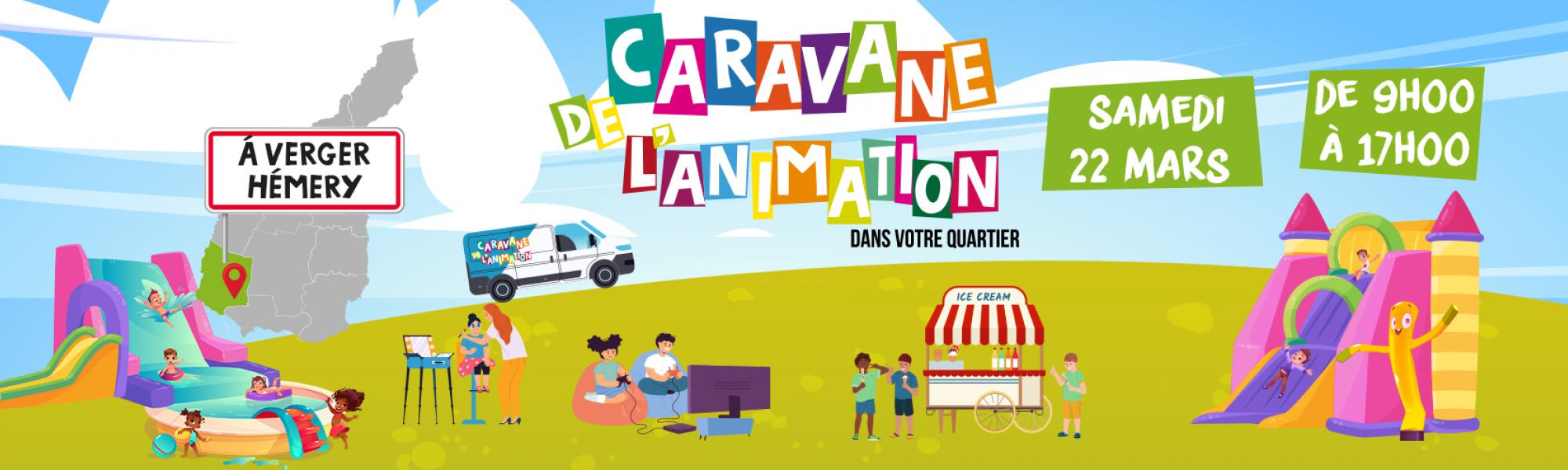 Bandeau caravane de l'animation le samedi 22 mars à Verger Hémery