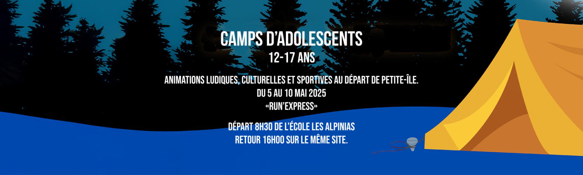 Bandeau camp d'ados