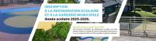 Bandeau inscription à la restauration scolaire et à la garderie municipale